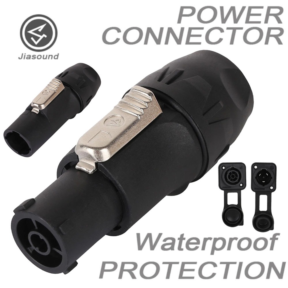 Jiasound Power ชายและหญิงกลางแจ้ง PowerCON แชสซีแผงฐานเวทีจอแสดงผล LED ปลั๊กกันน้ําซ็อกเก็ตอุปกรณ์เสริมไฮไฟ 20A IP65