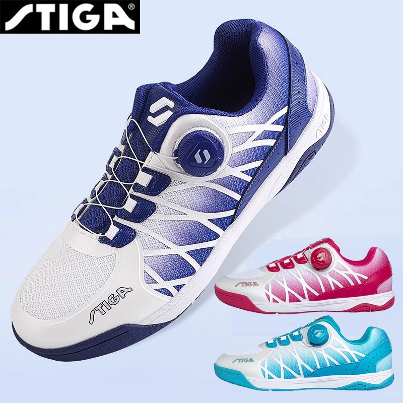 ของแท้ STIGA รองเท้าปิงปอง Tie-free กันลื่น ทนสึกหรอ สําหรับฝึกซ้อมกีฬาปิงปอง