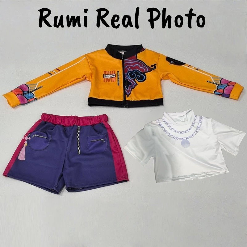 เครื่องแต่งกายคอสเพลย์ Mira Rumi Zoey Demon Hunters สำหรับเด็ก ชุดแขนสั้น เหมาะสำหรับHALLOWEENและการแสดงบนเวที - รูปที่ 2