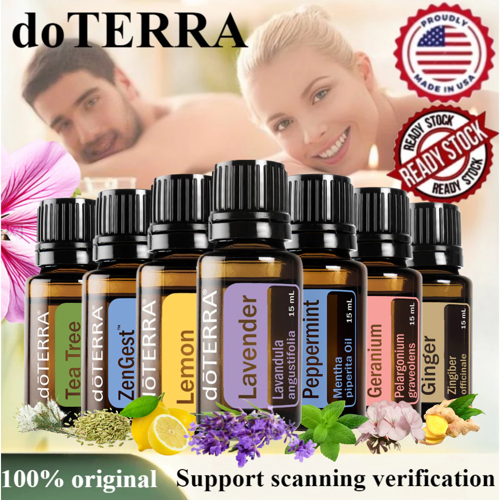 doTERRA Essential Oil အနံ့အမွှေးဆီ Lavender / Peppermint / Lemon / Turmeric / Tea Tree / Orange / Frankincense အမျိုးမျိုး 15ml
