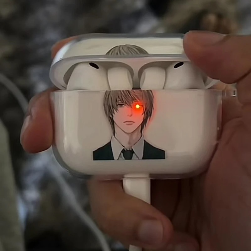ญี่ปุ่นอะนิเมะ Mikami Teru Death หมายเหตุซิลิโคนนุ่ม TPU สําหรับ AirPods 4 Pro 1 2 3 ใสหูฟังบลูทูธกรณี