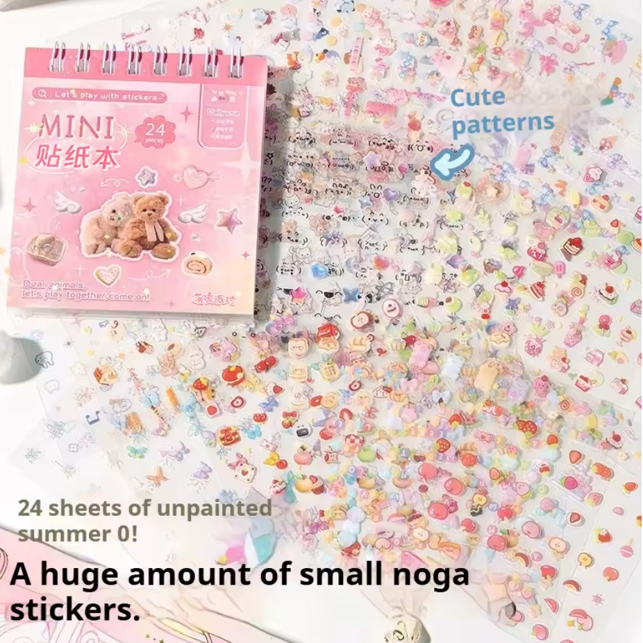 มากกว่า 1000 ชิ้น Mini Deco สติกเกอร์หนังสือน่ารัก Bow Knot Emoji สติกเกอร์โทรศัพท์เล็บ Journal ตกแต่งสติกเกอร์กันน้ํา DIY Collage