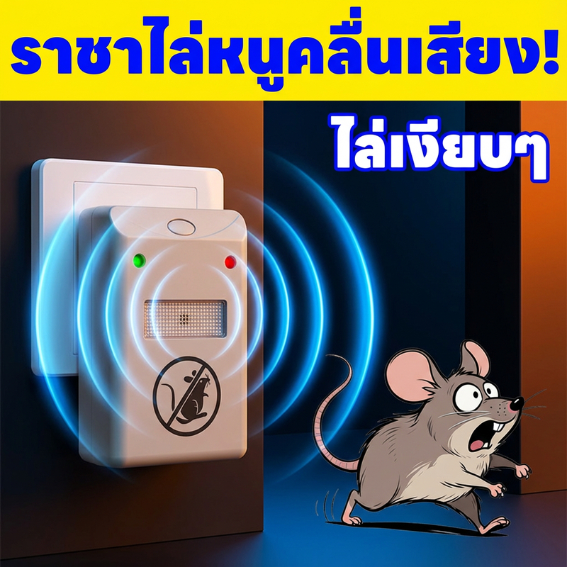 ไม่มีหนูตลอดไป เครื่องไล่หนู ที่ไล่หนูไฟฟ้า ไล่หนู อัลตราซาวนด์กำลังสูง ไล่หนู