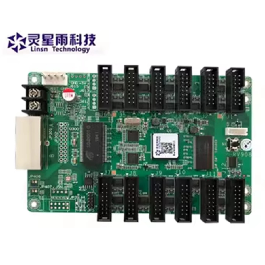 Linsn RV908M32 การ์ดรับจอแสดงผล LED การ์ดระบบซิงโครนัส LED RGB การ์ดควบคุมหน้าจอ LED แผงสีเต็มรูปแบบ