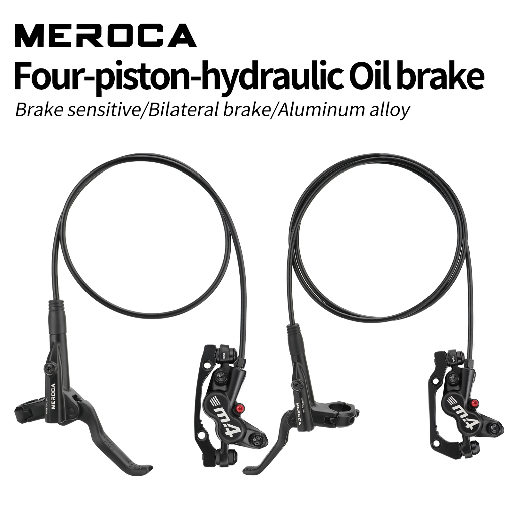 MEROCA M4 MTB ดิสก์เบรกไฮดรอลิกสี่ลูกสูบ พร้อมเบรคหลังแบบสองด้าน