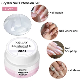 XEIJAYI 30ml-X001 โปร่งใสเล็บเจลเล็บขยายชิ้นทนทานเหมาะสําหรับร้านทําเล็บ