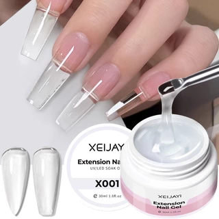 XEIJAYI 30ml-X001 โปร่งใสเล็บเจลเล็บขยายชิ้นทนทานเหมาะสําหรับร้านทําเล็บ