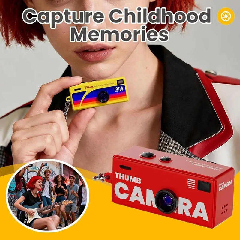 มินิพวงกุญแจกล้องแบบพกพากล้องวิดีโอดิจิทัลย้อนยุค0.96 1080Pเอชดีหน้าจอสําหรับการเดินทางการเรียนบันทึกวิดีโอของขวัญวันเกิด/คริสต์มาส - รูปที่ 4