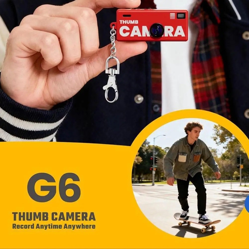 มินิพวงกุญแจกล้องแบบพกพากล้องวิดีโอดิจิทัลย้อนยุค0.96 1080Pเอชดีหน้าจอสําหรับการเดินทางการเรียนบันทึกวิดีโอของขวัญวันเกิด/คริสต์มาส - รูปที่ 6