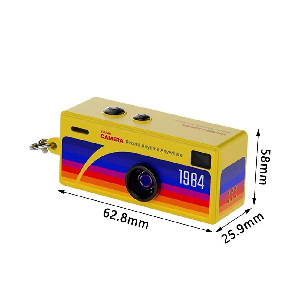 มินิพวงกุญแจกล้องแบบพกพากล้องวิดีโอดิจิทัลย้อนยุค0.96 1080Pเอชดีหน้าจอสําหรับการเดินทางการเรียนบันทึกวิดีโอของขวัญวันเกิด/คริสต์มาส - รูปที่ 7