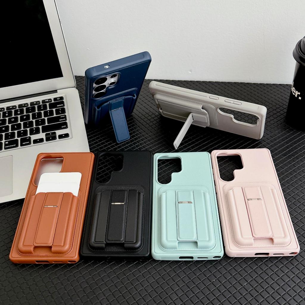 SAMSUNG เคสโทรศัพท์เหมาะสําหรับSamsung S25 Ultra S24 Ultra S23 Ultra A56 A55 S25 FEพร้อมขาตั้งกระเป๋าบัตรออกแบบ