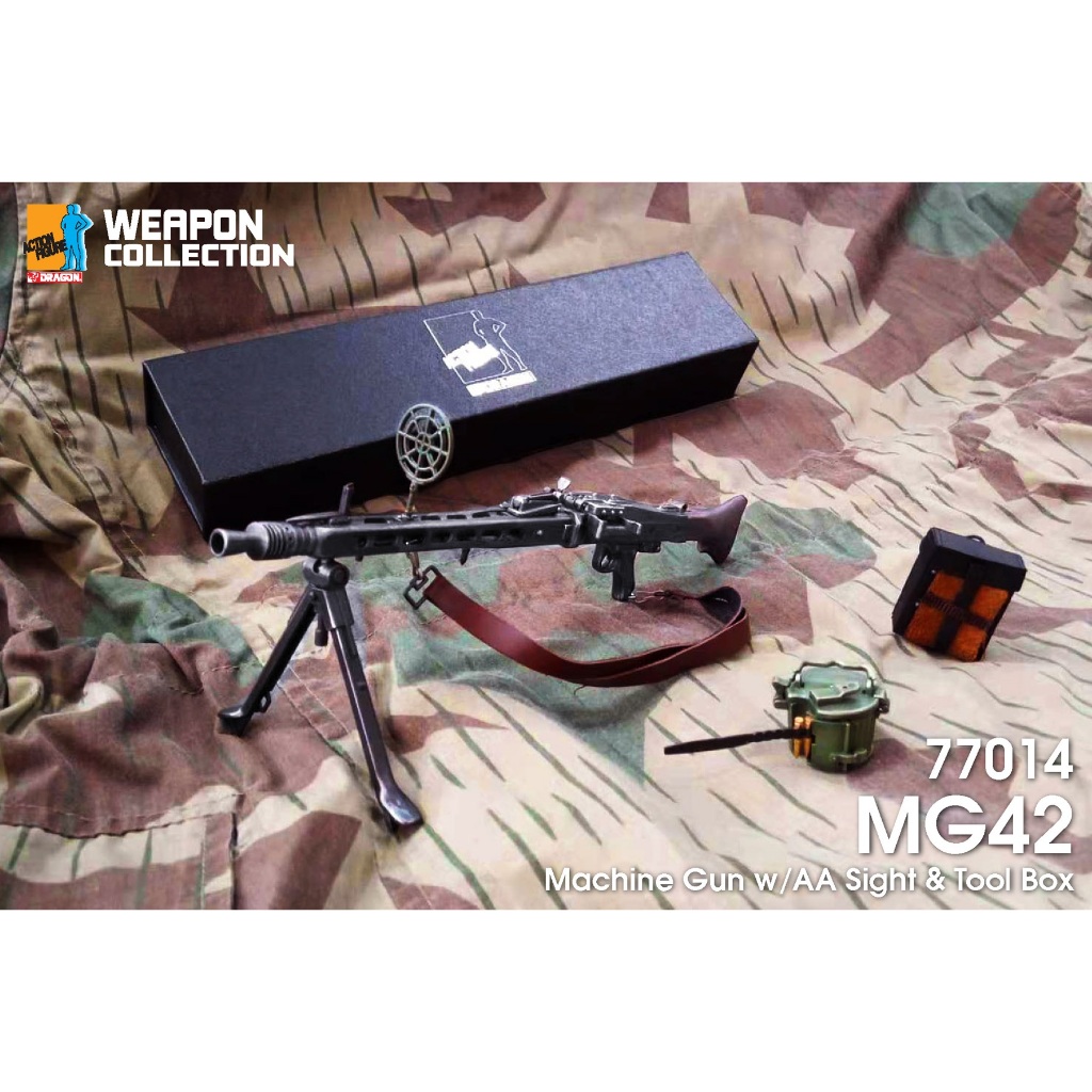 Dragon 77014 - 1/6 Weapon Collection - MG 42 Machine Gun w/AA Sight & Tool Box