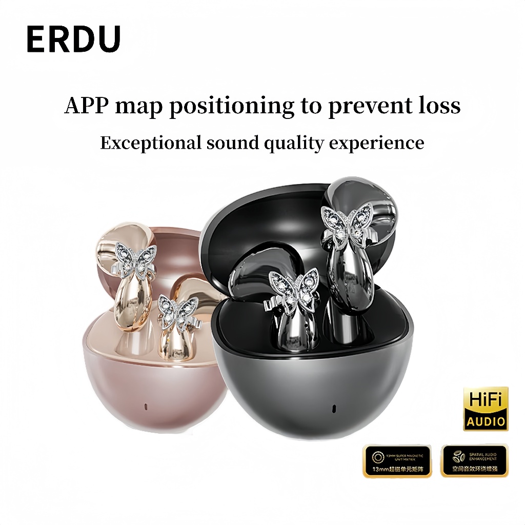 【ERDU】หูฟังไร้สายอีกต่อไป ANC Bluetooth 6.0 เสียงคุณภาพสูงสำหรับการเล่นเกมและกีฬาพร้อมหูฟังชนิดใส่ใน