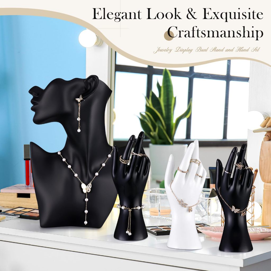 [ลดราคาพิเศษ]ขาตั้งโชว์วงแหวนพลาสติก ที่วางโชว์อัญมณี หุ่นมือ รุ่นมือหญิงเรียบสําหรับองค์กรและจัดเก็บ - รูปที่ 4