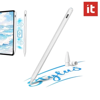 IT ปากกาสไตลัสสําหรับ iPad Air 4th/5th/6th/7th/M2/M3, Gen 6/7/8/9/10/A16 mini 6th/7th, Pro 11"/12.9"/13" M4/M5, แม่เหล็กชาร์จไร้สายบลูทูธ