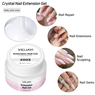 XEIJAYI 30ml-X003 เจลต่อเล็บสีขาวนม เหมาะสำหรับร้านทำเล็บและงาน DIY ที่บ้าน