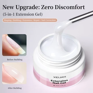 XEIJAYI 30ml-X003 เจลต่อเล็บสีขาวนม เหมาะสำหรับร้านทำเล็บและงาน DIY ที่บ้าน