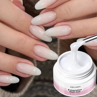 XEIJAYI 30ml-X003 เจลต่อเล็บสีขาวนม เหมาะสำหรับร้านทำเล็บและงาน DIY ที่บ้าน