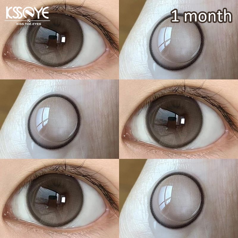0~8.00KSSEYE คอนแทคเลนส์ 1 เดือนแบบใช้แล้วทิ้ง 14.5 มม. Brown Softlens Korea Lens Free Lens Case
