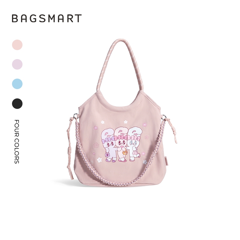 BAGSMART ESTHER BUNNY Women Tote Bag กระเป๋าสะพายขา้ง Lightweight Large Capacity