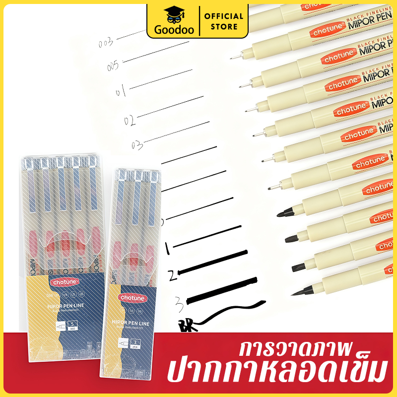 Dd Pigma ปากกาตัดเชิงเส้น Pigma ปากกาเขียนกันน้ําของแท้ เข็ม Pigma Shaker Sakura