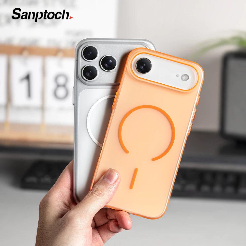 Sanptoch สําหรับแม่เหล็ก Ultra Slim Matte เคสโทรศัพท์สําหรับ iPhone 17 16 15 14 13 Pro Max Thin & Light Frostend ฝาหลังสําหรับ iPhone 17 Air 16 15 14 Plus ปลอกป้องกันผิว