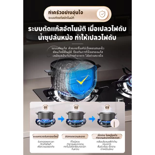 TIXX เตาแก๊ส 3หัว 5.2กิโลวัตต์ (ใช้ภายนอกและตั้งโต๊ะ) แรงดันสูงประหยัดพลังงานวาล์วนิรภัยเปลวไฟสีฟ้า