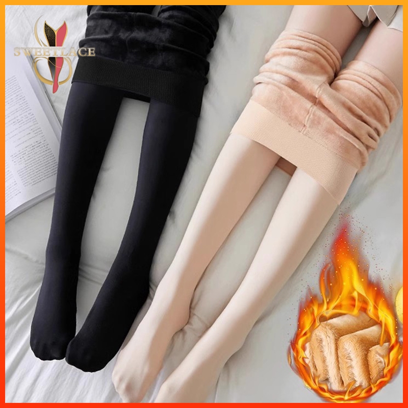 พร้อมส่ง! ✨ ถุงน่องบุขนกันหนาว   ผ้าฟลีชหนา ไร้รอยต่อ เก็บความร้อนได้ดี สาวๆ รัก