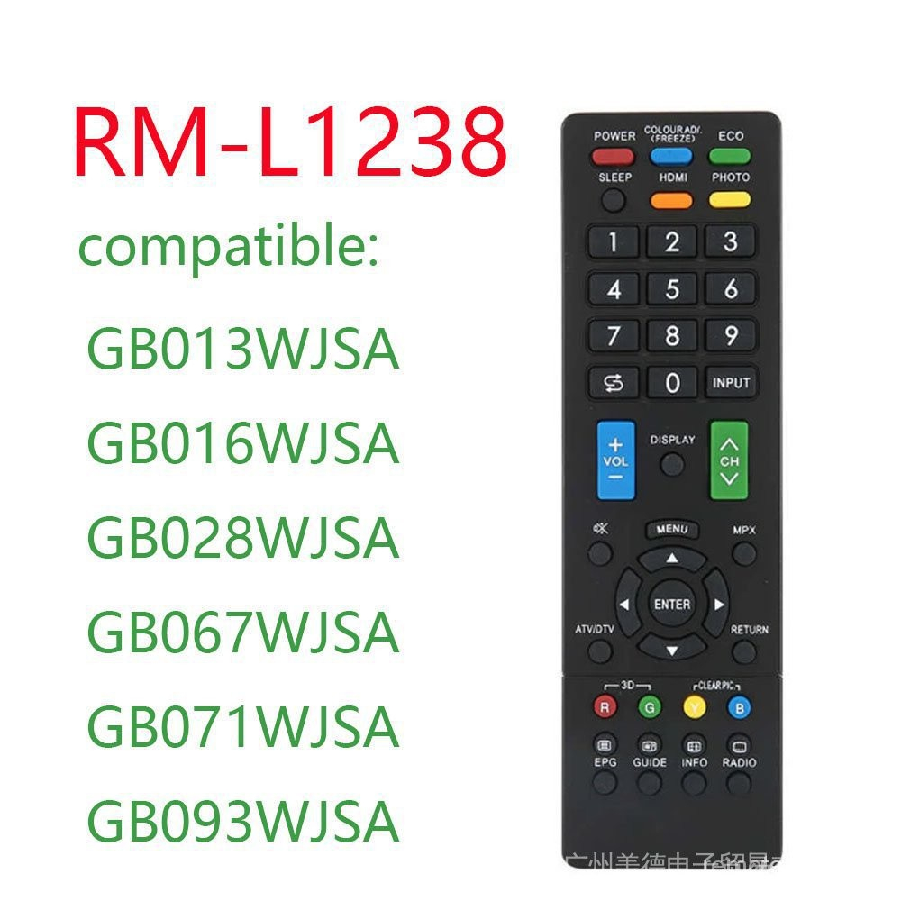 Rm-l1238 รีโมทคอนโทรลสําหรับสมาร์ททีวี sharp rm-l1238 gb016sa gb028wjsa gb067071wjsa gb016wjsa gb028