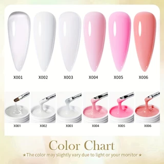 XEIJAYI 30ml - เจลต่อเล็บคริสตัลสีชมพูนู้ดใสแบบใหม่ เหมาะสำหรับร้านทำเล็บ
