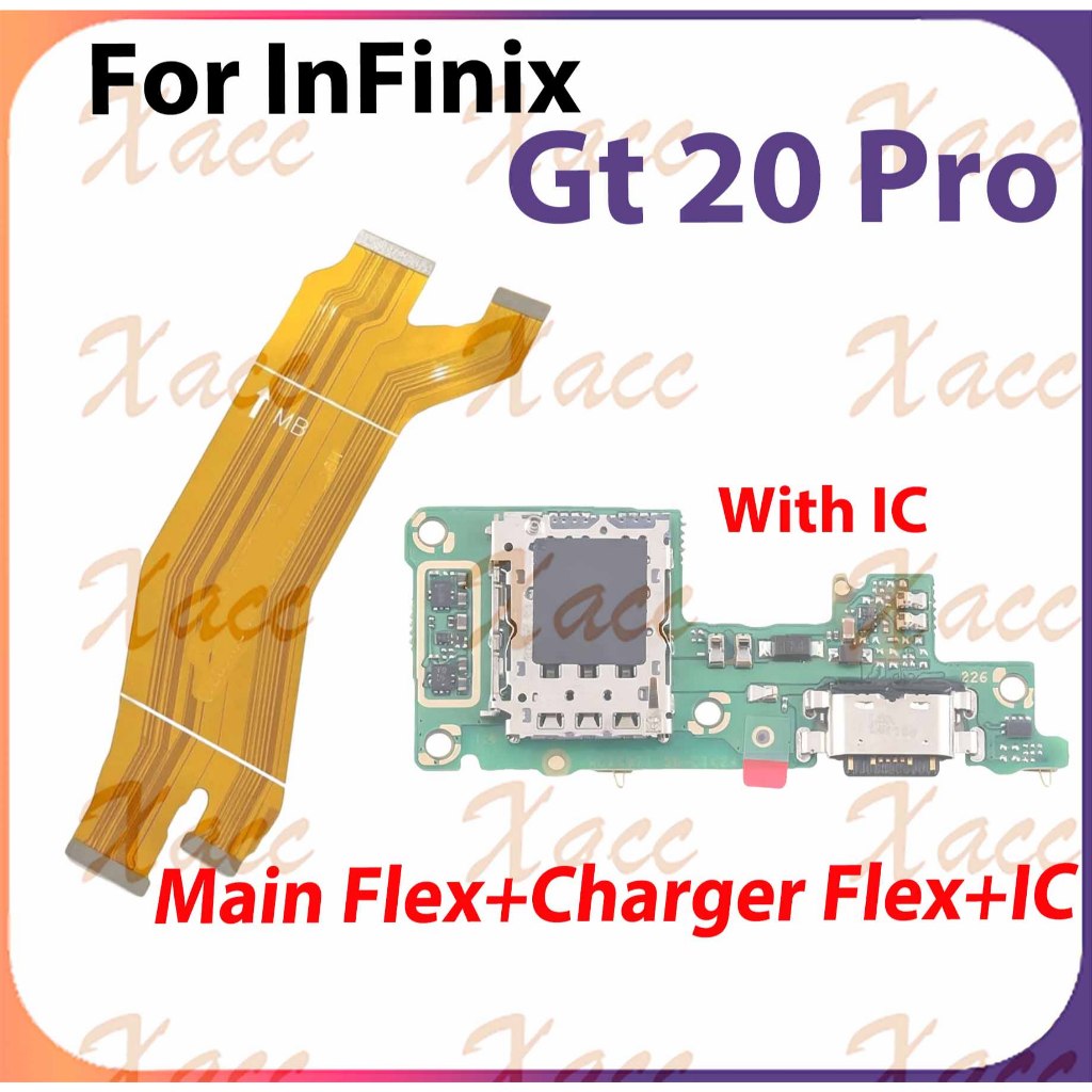 สําหรับ Infinix GT 20 Pro X6871 ชาร์จพอร์ต Flex สาย USB Dock Connector เมนบอร์ดโทรศัพท์เปลี่ยนชิ้นส่วนการติดตั้ง