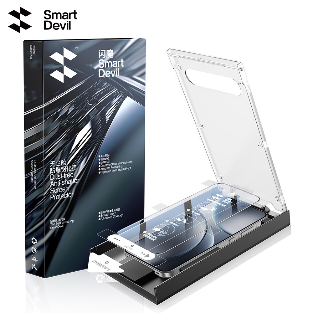 SmartDevil Quick ติดตั้ง 9D กระจกนิรภัยสําหรับ OPPO ค้นหา X9 Ultra/X9s Pro/Find X8/X8s/X8s +/Reno15 Pro/14 Pro Full Coverage HD ระเบิด Scratch-Resistant Drop ป้องกัน