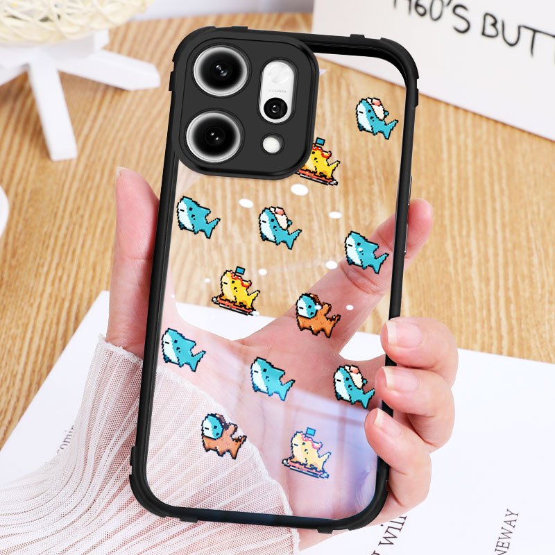 YBDเคสโทรศัพท์สําหรับOPPO Reno 14 Pro Reno 14F A6 Pro F31 5G Seabedปลาขนาดเล็กอะคริลิคเลนส์Protector