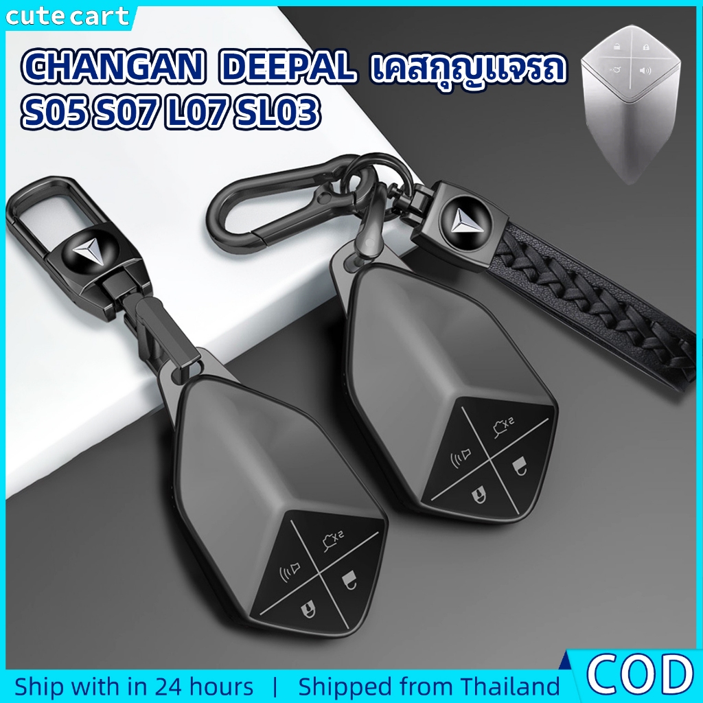ปลอกกุญแจ TPU ป้องกันรอยขีดข่วนสําหรับ Changan Deepal (S05/S07/L07/SL03) - เคส Full-Cover Frosted Sleek with Premium Key Chain, 2023-ปัจจุบันรุ่น Fit
