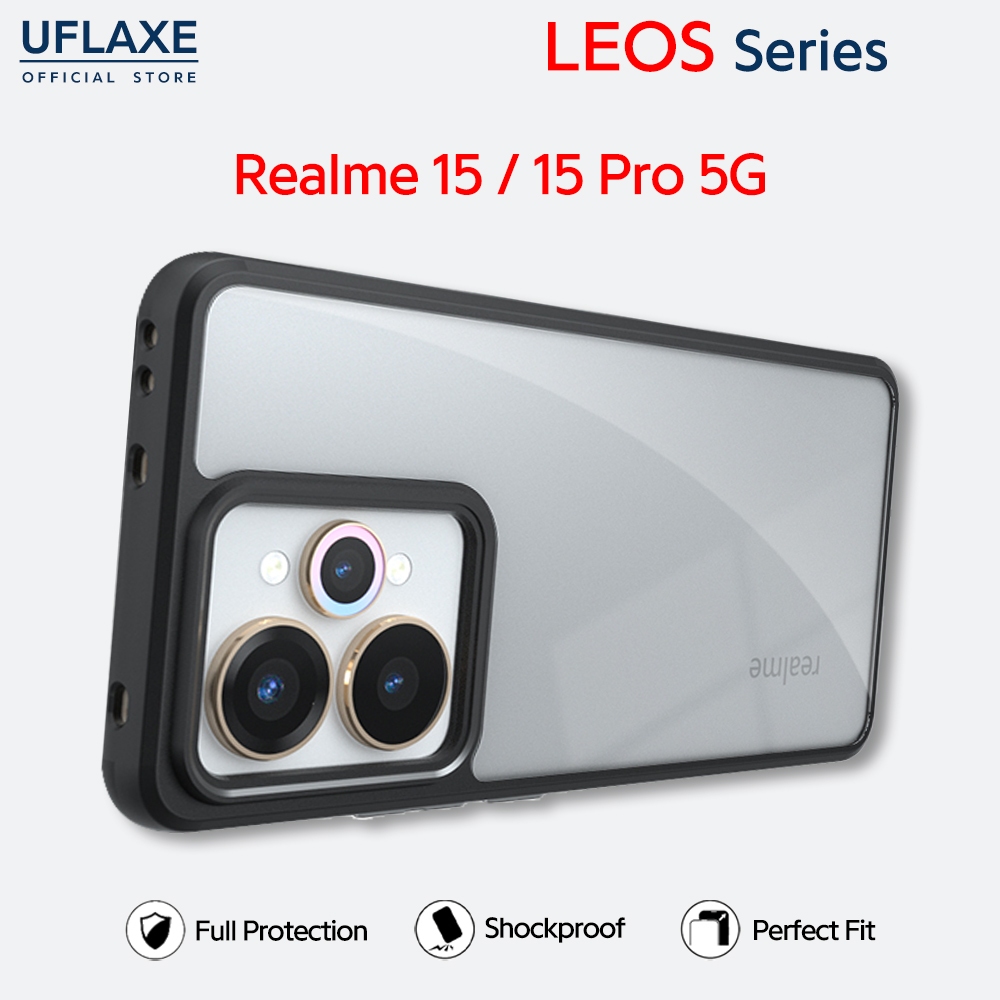 UFLAXE LEOS - สําหรับ Realme 15 / Realme 15 Pro 5G Case - เคสแข็งกันกระแทกใสด้าน, เคสโทรศัพท์ที่ทนทานป้องกันลายนิ้วมือป้องกันสีเหลือง