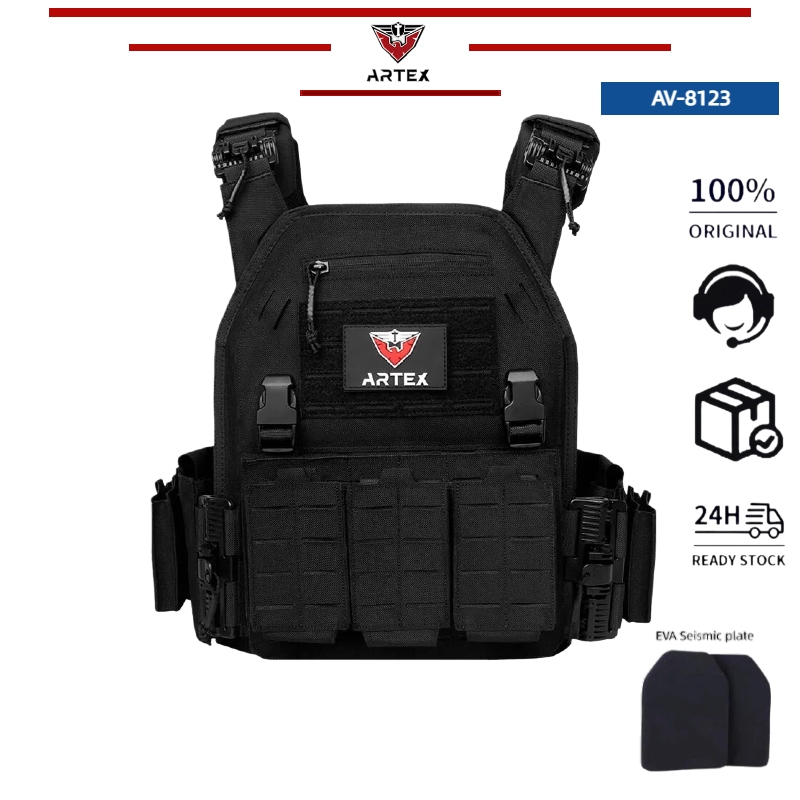 （COD)🔥จัดส่งจากกรุงเทพฯ🔥ARTEX AV-8123 รวดเร็วถอดเสื้อยุทธวิธีระบายอากาศสนับสนุน MOLLE สะดวก 1000D เส