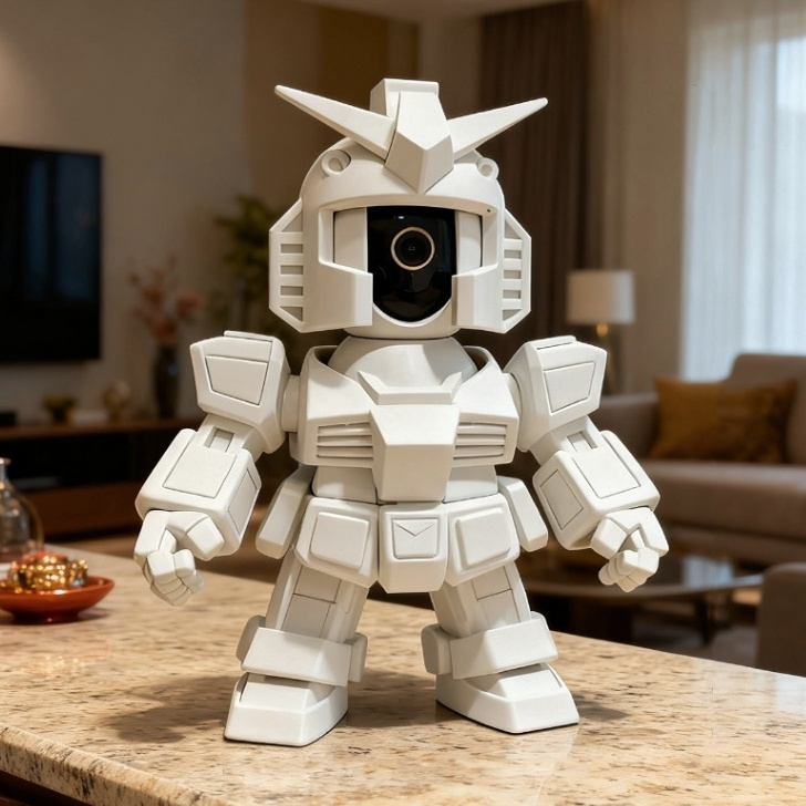 การตกแต่งเปลือกสไตล์กันดั้มเข้ากันได้กับกล้องอัจฉริยะ Xiaomi CCTV ของขวัญเครื่องประดับสร้างสรรค์น่าร