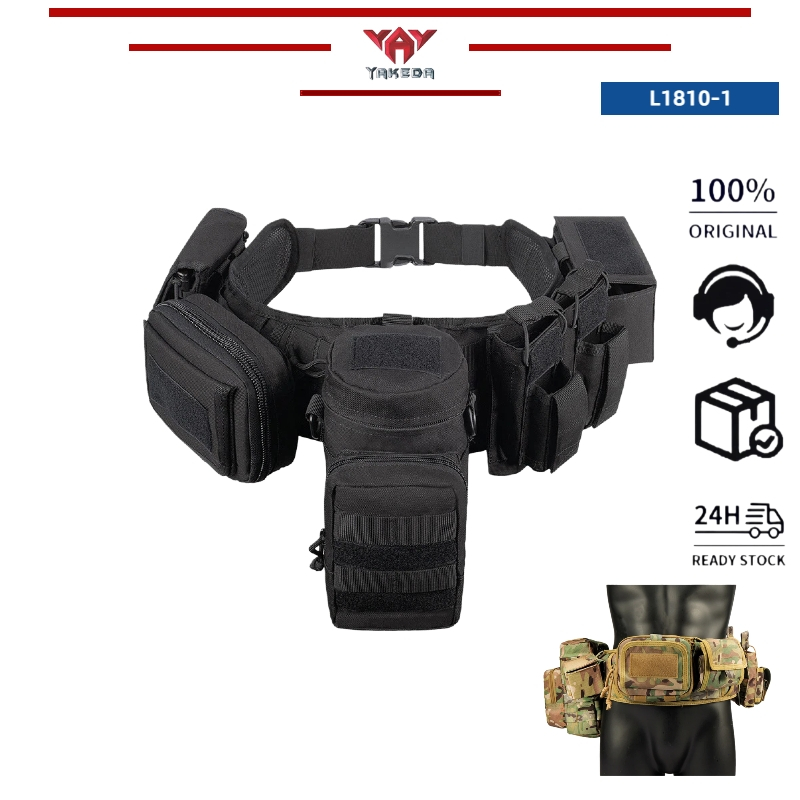 COD)🔥จัดส่งจากกรุงเทพฯ🔥YAKEDA L1810-1 พรางยุทธวิธีเอวปิดกลางแจ้ง molle เข็มขัดมัลติฟังก์ชั่พกพาเกียร์