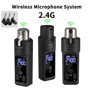 เครื่องรับส่งสัญญาณเอ็กซ์แอลอาร์ไร้สายมืออาชีพ2.4G ไมโครโฟนไ…