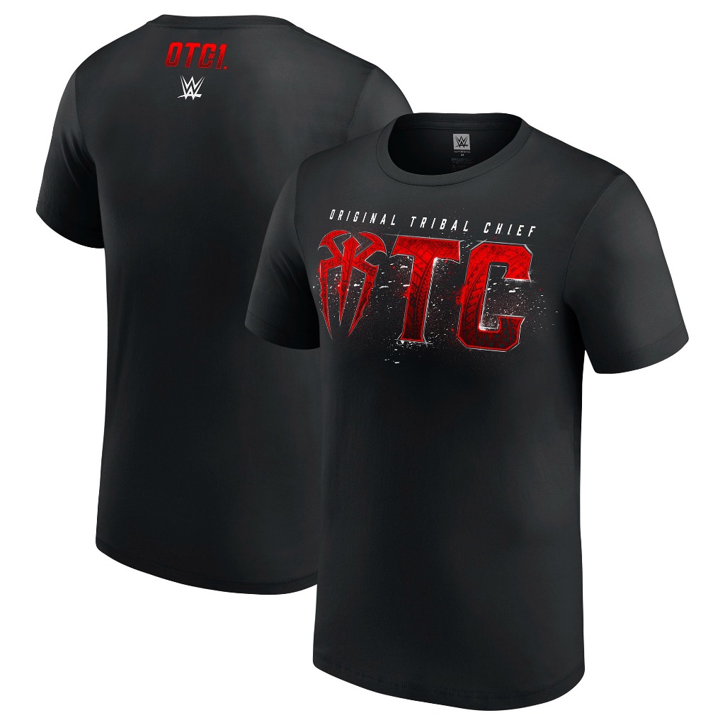 เสื้อยืด OTC สีดําสําหรับบุรุษ Wwe ใหม่