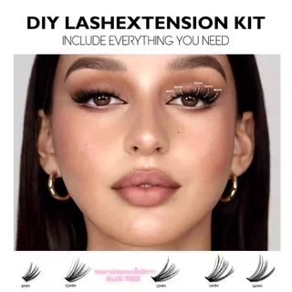 🌟พร้อมส่ง🌟 แบบมีกาวในตัวแบบใหม่ มีแถบกาว ดูเป็นธรรมชาติและหนา สามารถนำกลับมาใช้ใหม่ได้ ขนตาปลอม ต่อขนตา ปลอม ต่อแบบซอฟต์คลัสเตอร์ 30D/40D /50D ขนตาปลอม 10-16 มม. ต่อช่อ ชุด 60 เส้น