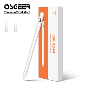 ปากกาสไตลัส OSGEER รุ่นที่ 2 (การชาร์จไร้สายแบบแม่เหล็ก) สําหรับ iPad Air 4/5, Mini 6, Pro 11/12.9, สไตลัสปฏิเสธฝ่ามือสําหรับ gen 6-11, Pro 11/12.9 M4 M5, Air 3-5/M2/M3, Mini 5/6