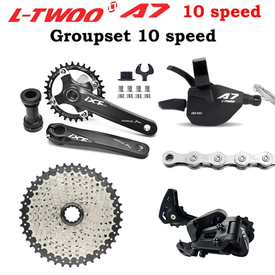 LTWOO A7 1X10Speed Groupset 10S Shifter Derailleur ด้านหลังโซ่ SUNSHINE Cassette 36/40/42/46/50T IXF