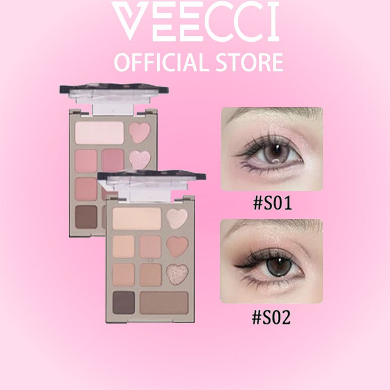 （100% ของแท้）VEECCI อายแชโดว์ สิบสี เคลือบ ชิมเมอร์ ง่าย รอยเปื้อน อเนกประสงค์  แบบพกพา พาเลทตา 4.2 g อายแชโดว์ พาเลท พาเลทตา แต่งหน้า
