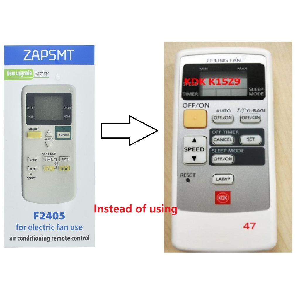 UNIVERSAL FAN REMOTE CONTROL FAN-2989V CEILING WALL FAN CONTROL F2405 / 2989W PANASONIC KDK DEKA EL 