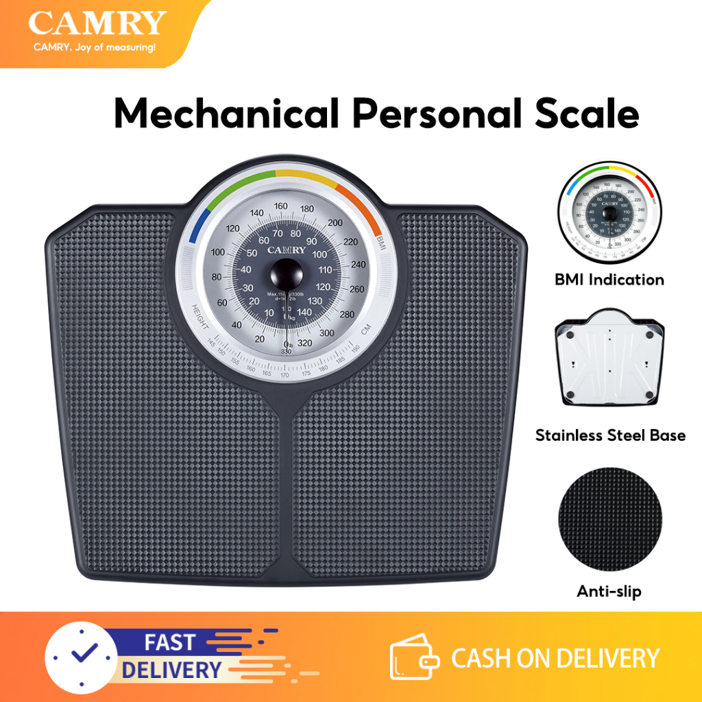 DT605T CAMRY เครื่องชั่งห้องน้ําแบบกลไก 150 กก. วัดความจุสูง Clear Readout กันลื่น