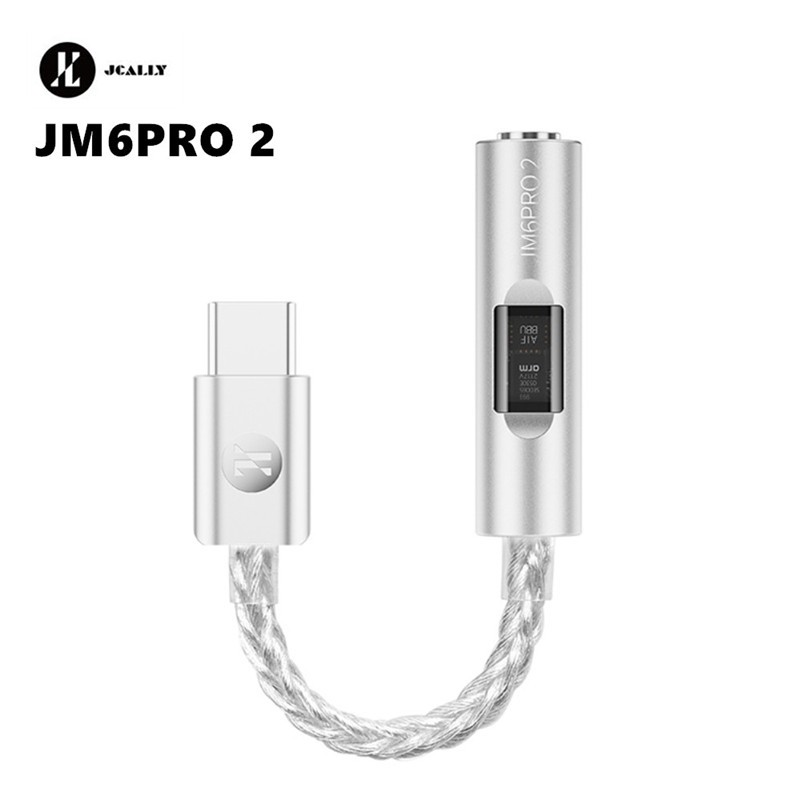 JCALLY JM6Pro 2 Type-C ถึง 3.5 มม.Dual DAC CX3193 MAX97220 ดิจิตอลเครื่องขยายเสียงหูฟัง HiFi DAC โทร