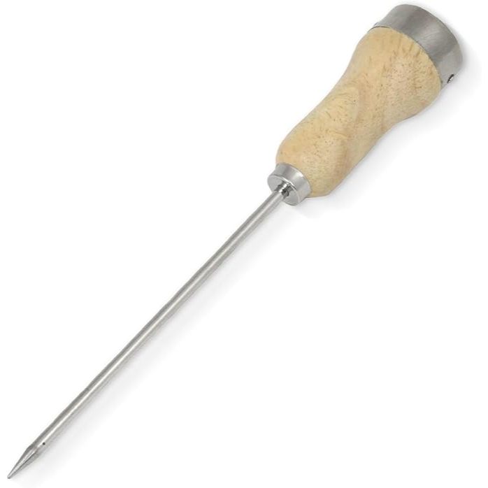 เลือกไม้ Handle Ice Pick, ชุบเหล็ก Ice Breaking เครื่องมือด้ามไม้, 8.46 นิ้วในความยาว 5.12 นิ้วใบมีด, เหมาะสําหรับ Breaking Ice in Freezer