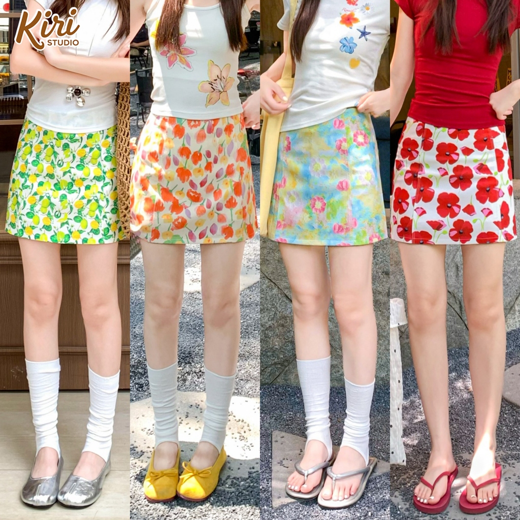 5สี กระโปรงขาสั้น กระโปรงทรงเอ ทรงสวย หวานเซ็กซี่ ​​สไตล์วันหยุด​​#303105 – โปรปัง