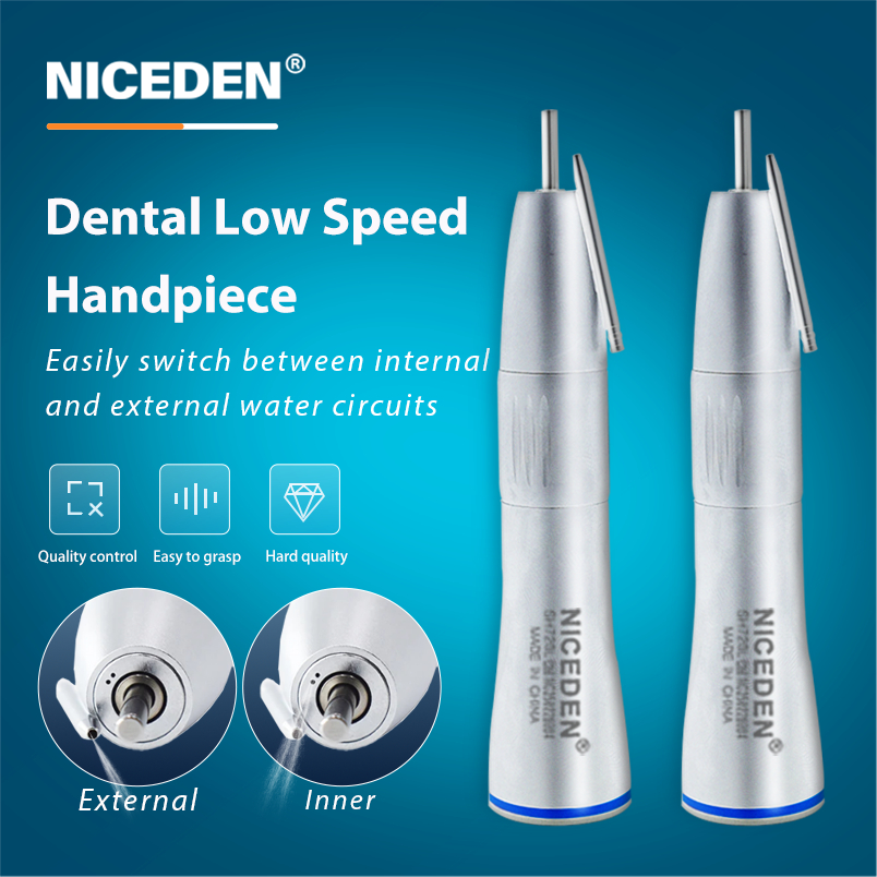 NICEDEN Surgica Low Speed Straight Handpiece พร้อมน้ําคู่สําหรับทันตแพทย์ผ่าตัด Handpiece Kit
